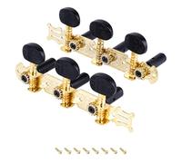 Banworks 3 + 3 accordatori per chitarra classica Meccaniche 3L3R Chitarra Tuning Pioli Chiavi per Chitarre Classiche JT/JXQ-11-L Dorato con Gomma Nera