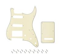 Banworks 3-Ply Electric Guitar HSS Pickguard & Backplate Tremolo Cover Set | ST Scratch Plate & Trem Cavity Cover Set si adatta a USA/Mexican Fender Modern Standard Stratocaster Strat JT/HB-09 Cream