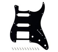 Banworks 3 strati Strat HSS Battipenna per chitarra elettrica a 11 fori Battipenna SSH Piastra antigraffio per USA/Mexican Modern Style Standard Stratocaster ST JT/HB-02 Nero lucido