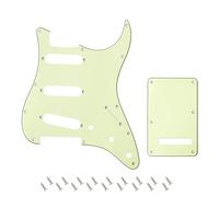 Banworks 3 strati Strat SSS Battipenna 11 fori Battipenna Piastra antigraffio con piastra posteriore Tremolo Tremolo Cover Set a 6 fori per USA/Mexican Modern Style Standard Stratocaster ST JT/HB-08