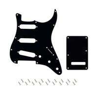 Banworks 3 strati Strat SSS Battipenna 11 fori Battipenna Piastra antigraffio con piastra posteriore Tremolo Tremolo Cover Set a 6 fori per USA/Mexican Modern Style Standard Stratocaster ST JT/HB-08
