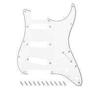 Banworks 3 strati Strat SSS Battipenna 11 fori per chitarra elettrica Battipenna Piastra antigraffio per USA/Mexican Modern Style Standard Stratocaster ST JT/HB-01 Bianco