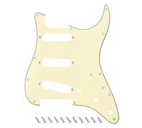 Banworks 3 strati Strat SSS Battipenna 11 fori per chitarra elettrica Battipenna Piastra antigraffio per USA/Mexican Modern Style Standard Stratocaster ST JT/HB-01 Crema
