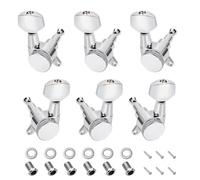 Banworks 3L3R Chiavi di accordatura per chitarra con bloccaggio Rapporto 18:1 Chiavi per corde di chitarra sigillate 3x3 con etichetta di fissaggio a 45 gradi per Les Paul LP SG JT/ZSJXQ-04 Cromato