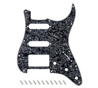 Banworks 4 strati Strat HSS Battipenna per chitarra elettrica a 11 fori Battipenna SSH Piastra antigraffio per USA/Mexican Modern Style Standard Stratocaster ST JT/HB-02 Nero Perla