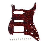 Banworks 4 strati Strat HSS Battipenna per chitarra elettrica a 11 fori Battipenna SSH Piastra antigraffio per USA/Mexican Modern Style Standard Stratocaster ST JT/HB-02 Rosso Tartaruga