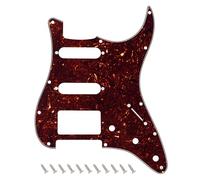 Banworks 4 strati Strat HSS Battipenna per chitarra elettrica a 11 fori SSH Piastra antigraffio per USA/Mexican Modern Style Standard Stratocaster ST JT/HB-02 Tartaruga marrone scuro