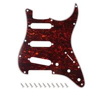 Banworks 4 strati Strat SSS Battipenna per chitarra elettrica a 11 fori Piastra antigraffio per USA/Mexican Modern Style Standard Stratocaster ST JT/HB-01 Rosso Tartaruga