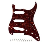 Banworks 4 strati Strat SSS Battipenna per chitarra elettrica a 11 fori Piastra antigraffio per USA/Mexican Modern Style Standard Stratocaster ST JT/HB-01 Tartaruga marrone scuro