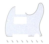 Banworks 4 strati Tele HS/HH Battipenna per chitarra elettrica a 8 fori Piastra antigraffio per USA/Mexican Modern Style Standard Tele Telecaster JT/HB-04 Bianco Perla