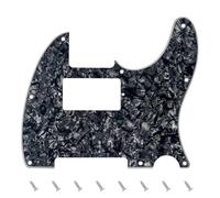 Banworks 4 strati Tele HS/HH Battipenna per chitarra elettrica a 8 fori Piastra antigraffio per USA/Mexican Modern Style Standard Tele Telecaster JT/HB-04 Nero Perla