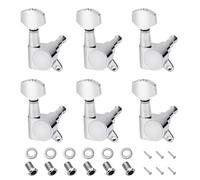 Banworks 6-In-Line Guitar Tuning Pegs 15:1 Ratio Sealed Guitar Tuning Keys Machines con 45 Degree Fixing Tag per Strat ST Tele Electric Guitar Confezione da 6 JT/JXQ-01 Cromato