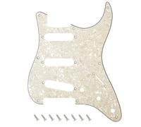 Banworks 8-Hole 50s 57 ST SSS Pickguard Vintage Guitar Scratch Plate | Pickguard per chitarra elettrica a 4 strati per American Fender Stratocaster Strat ST JT/HB-16 Vintage White Pearl