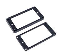 Banworks Anelli Humbucker in plastica obliqui con fondo piatto per pickup humbucker, 3 x 4,3 mm + 7 x 8,5 mm, per chitarre elettriche Epiphone Les Paul LP, confezione da 2, colore nero