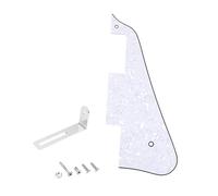 Banworks Battipenna a 4 strati Les Paul con staffa in acciaio inox LP Battipenna Scratch Plate 2 fori per chitarra elettrica Epiphone EPI Les Paul LP JT/HBTZ-02 bianco perla