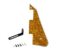 Banworks Battipenna a 4 strati Les Paul con staffa in acciaio inox LP Battipenna Scratch Plate 2 fori per chitarra elettrica USA Gibson Les Paul LP JT/HBTZ-01 giallo perla