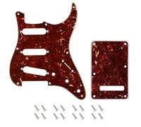 Banworks Battipenna a 8 fori per chitarra Strat SSS, stile vintage, piastra antigraffio e piastra posteriore a 6 fori, set per Fender Stratocaster Strat ST JT/HB-16 a 4 strati, marrone scuro