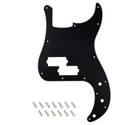 Banworks Battipenna di precisione in alluminio spesso 1,5 mm, 1 strato, 13 fori, bordo dritto, per basso PB USA/messicano, stile moderno Fender Ultra Precision Bass JT/HB-10, nero