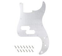 Banworks Battipenna in alluminio di precisione per basso 1,5 mm di spessore, 1 strato, 13 fori, bordo dritto, per basso PB USA/messicano stile moderno Fender Ultra Precision Bass JT/HB-10 argento