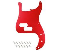 Banworks Battipenna in alluminio di precisione per basso 1,5 mm di spessore, 1 strato, 13 fori, bordo dritto, per basso PB USA/messicano, stile moderno Fender Ultra Precision Bass JT/HB-10, rosso