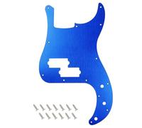 Banworks Battipenna in alluminio di precisione per basso spessore 1,5 mm, 1 strato, 13 fori, bordo dritto, per basso PB USA/messicano stile moderno Fender Ultra Precision Bass JT/HB-10 blu