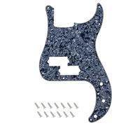 Banworks Battipenna per basso di precisione, 4 strati, 13 fori, per basso PB, per Fender Precision Bass JT/HB-10 in stile moderno USA/messicano, grigio perla