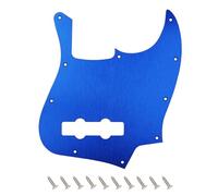 Banworks Battipenna per basso jazz in alluminio, spessore 1,5 mm, 1 strato, 10 fori, bordo dritto, J Bass JB, per Fender Ultra Jazz Bass JT/HB-11 USA/Mexican Modern Style Fender Ultra Jazz Bass JT/HB