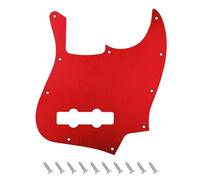 Banworks Battipenna per basso jazz in alluminio, spessore 1,5 mm, 1 strato, 10 fori, bordo dritto, J Bass JB, per Fender Ultra Jazz Bass JT/HB-11 USA/Mexican Modern Style Fender Ultra Jazz Bass JT/HB