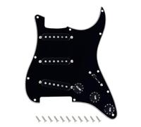Banworks Battipenna SSS a 3 strati vintage F '60s Tones precablato Strat Pickguard con Alnico 5 SSS Single Coil Pickups per Fender Stratocaster ST Style Chitarre Elettriche JT/HBZC-01 Nero