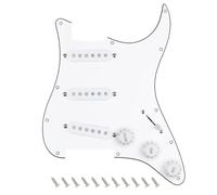 Banworks Battipenna SSS a 3 strati vintage F '60s Tones precablato Strat Pickguard con Alnico 5 SSS Single Coil Pickups per Fender Stratocaster ST Style Chitarre Elettriche JT/HBZC-01 Bianco