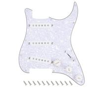 Banworks Battipenna SSS a 4 strati vintage F '60s Tones precablato Strat Pickguard con Alnico 5 SSS Single Coil Pickups per Fender Stratocaster ST chitarre elettriche JT/HBZC-01 bianco perla