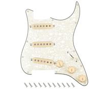 Banworks Battipenna SSS a 4 strati vintage F '60s Tones precablato Strat Pickguard con Alnico 5 SSS Single Coil Pickups per Fender Stratocaster ST Chitarre JT/HBZC-01 Vintage White Pearl