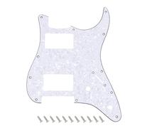 Banworks Battipenna Strat HH a 2 vasi, angoli quadrati Humbucker, adatto per pickup Humbucker coperti e scoperti, piastra antigraffio a 4 strati a 11 fori per Fender Squier Stratocaster ST JT/HB-33