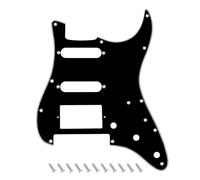Banworks Battipenna Strat HSS con ritaglio ponte FR, angolo quadrato Humbucker, adatto per humbucker coperti e scoperti, piastra antigraffio a 3 strati a 11 fori ST per Fender Stratocaster USA