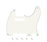 Banworks Battipenna vintage a 5 fori per chitarra elettrica a 3 strati, piastra antigraffio per Fender standard Tele Telecaster JT/HB-18, stile vintage USA/messicano, bianco