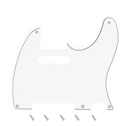 Banworks Battipenna vintage a 5 fori per chitarra elettrica a 3 strati, piastra antigraffio per Fender standard Tele Telecaster JT/HB-18 in stile vintage USA/messicano, bianco