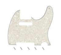 Banworks Battipenna vintage a 5 fori per chitarra elettrica a 4 strati, piastra antigraffio per Fender standard Tele Telecaster JT/HB-18 stile vintage USA/messicano bianco perla