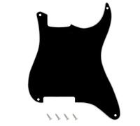 Banworks Blank Custom Outline Pickguard 3-Ply 4 Holes Guitar Scratch Plate | DIY Chitarra Pickguard per Fender Stratocaster Strat ST Style Chitarre Elettriche JT/HB-12 Nero