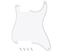 Banworks Blank Custom Outline Pickguard 3-Ply 4 Holes Guitar Scratch Plate | DIY Guitar Pickguard per Fender Stratocaster Strat ST Style Chitarre Elettriche JT/HB-12 Bianco