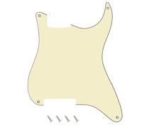 Banworks Blank Custom Outline Pickguard 3-Ply 4 Holes Guitar Scratch Plate | DIY Guitar Pickguard per Fender Stratocaster Strat ST Style Chitarre Elettriche JT/HB-12 Crema