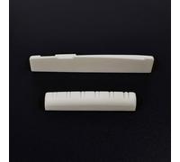 Banworks Capotasto per chitarra acustica a 12 corde in osso bovino e sella per ponte, curva R400, distanza tra le corde 40,37 mm, pezzi di ricambio per chitarra acustica, confezione da 2, JT/XZ-19