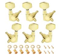 Banworks Chiavi di accordatura per chitarra 3L3R con rapporto 15:1, chiavi di accordatura per corde di chitarra con etichetta di fissaggio a 45 gradi per Les Paul LP SG JT/JXQ-04 Golden