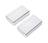 Banworks Coperture per pickup humbucker in ottone da 49,2 mm (1-15/16") per chitarra elettrica e ponte per pickup humbucker prodotte negli Stati Uniti, Gibson Les Paul, confezione da 2 pezzi, cromate
