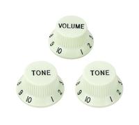 Banworks Imperial 24-Spline Manopole di controllo per chitarra elettrica 2 manopole di tono e 1 manopole di volume 6 mm Manopole di velocità Top Hat per chitarre elettriche Fender Strat ST JT/XN-06