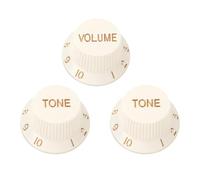 Banworks Imperial 24-Spline Manopole di controllo per chitarra elettrica 2 manopole di tono e 1 manopole di volume 6 mm Manopole di velocità Top Hat per chitarre elettriche Fender Strat ST JT/XN-06