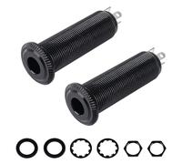 Banworks Jack di uscita mono da 6,35 mm (1/4") a cilindro a cilindro a 3 pin, compatibile con pickup attivi come pickup EMG JT/CK-04, confezione da 2, colore nero