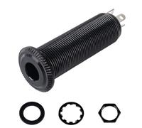 Banworks Jack di uscita mono da 6,35 mm (1/4") a cilindro a cilindro a cilindro con jack di ingresso e uscita compatibile con pickup attivi come pickup EMG JT/CK-04 nero