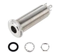 Banworks Jack di uscita mono da 6,35 mm (1/4") a cilindro a cilindro a cilindro con jack di ingresso e uscita compatibile con pickup attivi come pickup EMG JT/CK-04 Chrome