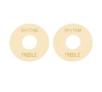 Banworks JT/DWQDP-01 - Set di 2 interruttori a levetta per chitarra elettrica, indicatori ritmici e acuti, per chitarre Gibson/Epiphone Les Paul, confezione da 2, colore: crema con scritta dorata