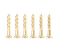 Banworks JT/QQLS-04, viti di montaggio per ponte fisso a testa piatta svasata M3.5 per chitarra elettrica, 3,5 x 25 mm, per ponte Squier Stratocaster Strat ST Tele Bass, confezione da 6 pezzi